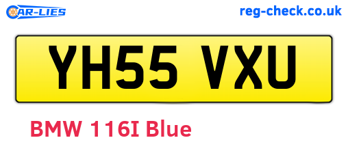 YH55VXU are the vehicle registration plates.