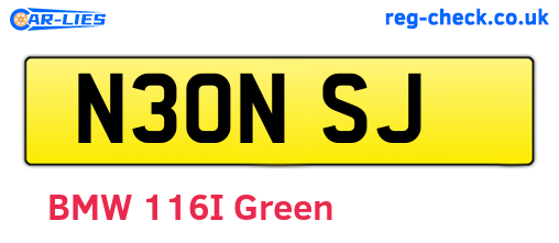 N30NSJ are the vehicle registration plates.