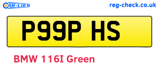 P99PHS are the vehicle registration plates.