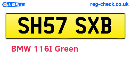 SH57SXB are the vehicle registration plates.