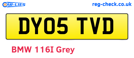 DY05TVD are the vehicle registration plates.