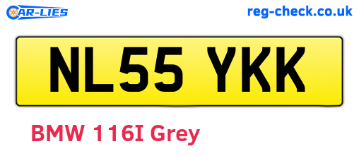 NL55YKK are the vehicle registration plates.