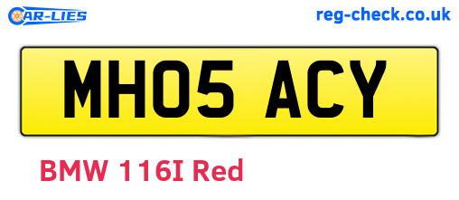 MH05ACY are the vehicle registration plates.