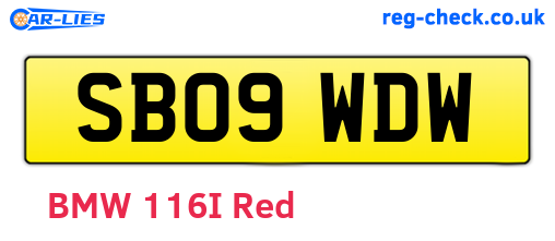 SB09WDW are the vehicle registration plates.