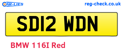 SD12WDN are the vehicle registration plates.