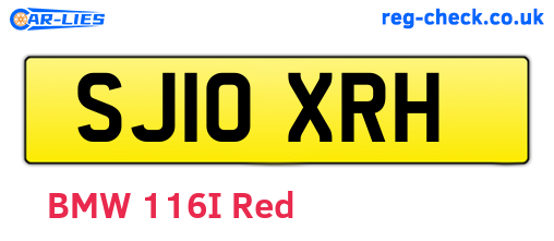 SJ10XRH are the vehicle registration plates.