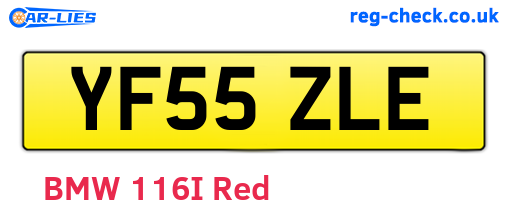 YF55ZLE are the vehicle registration plates.