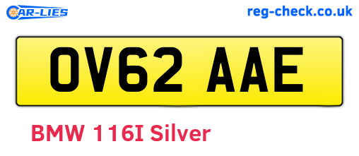 OV62AAE are the vehicle registration plates.