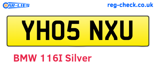 YH05NXU are the vehicle registration plates.