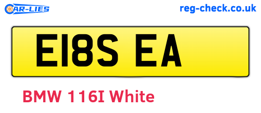 E18SEA are the vehicle registration plates.