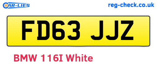 FD63JJZ are the vehicle registration plates.