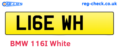 L16EWH are the vehicle registration plates.