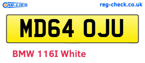 MD64OJU are the vehicle registration plates.