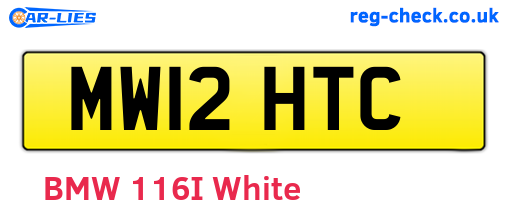MW12HTC are the vehicle registration plates.