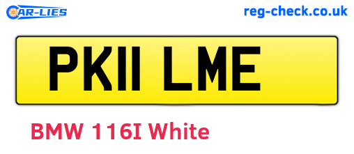 PK11LME are the vehicle registration plates.