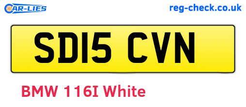 SD15CVN are the vehicle registration plates.