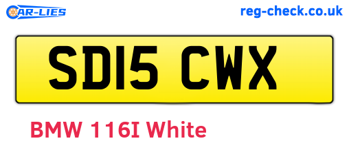 SD15CWX are the vehicle registration plates.