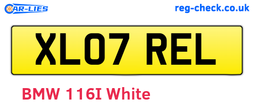 XL07REL are the vehicle registration plates.