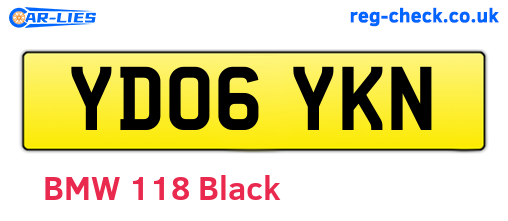 YD06YKN are the vehicle registration plates.
