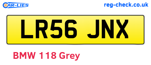 LR56JNX are the vehicle registration plates.