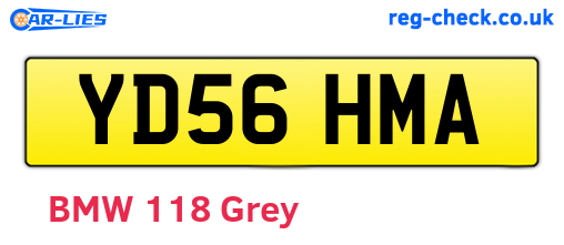 YD56HMA are the vehicle registration plates.