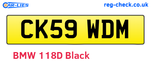 CK59WDM are the vehicle registration plates.