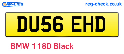 DU56EHD are the vehicle registration plates.