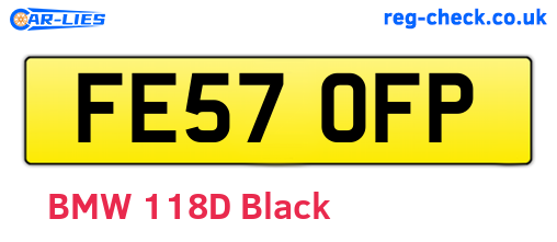FE57OFP are the vehicle registration plates.