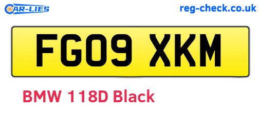 FG09XKM are the vehicle registration plates.