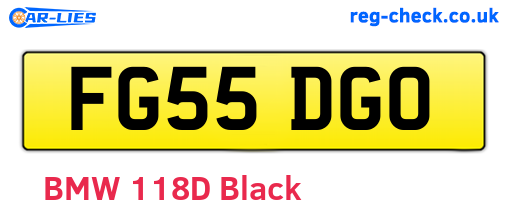 FG55DGO are the vehicle registration plates.