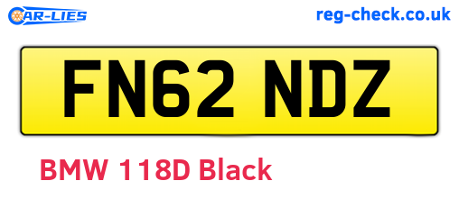 FN62NDZ are the vehicle registration plates.
