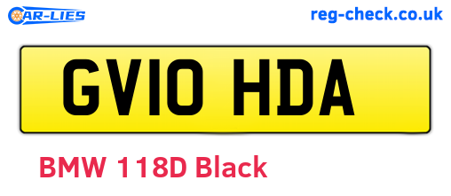 GV10HDA are the vehicle registration plates.