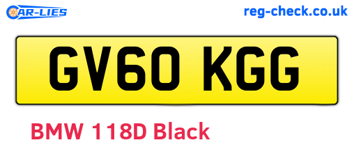 GV60KGG are the vehicle registration plates.