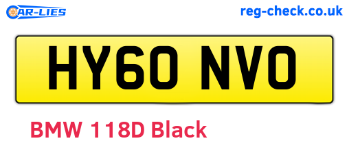 HY60NVO are the vehicle registration plates.