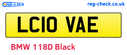 LC10VAE are the vehicle registration plates.
