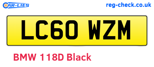LC60WZM are the vehicle registration plates.