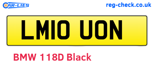 LM10UON are the vehicle registration plates.