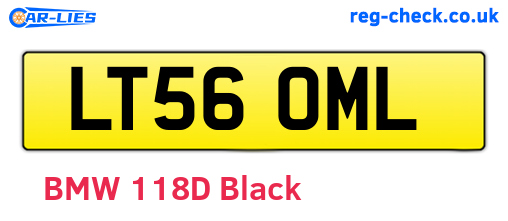 LT56OML are the vehicle registration plates.