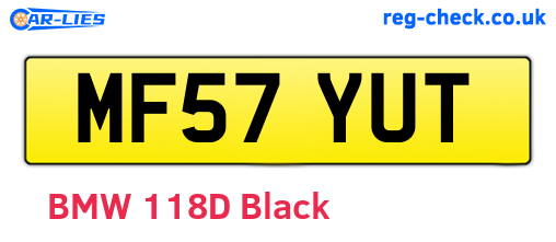 MF57YUT are the vehicle registration plates.