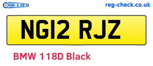 NG12RJZ are the vehicle registration plates.