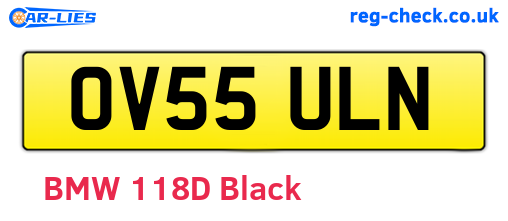 OV55ULN are the vehicle registration plates.