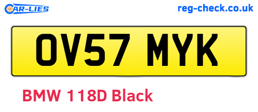 OV57MYK are the vehicle registration plates.