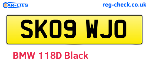 SK09WJO are the vehicle registration plates.
