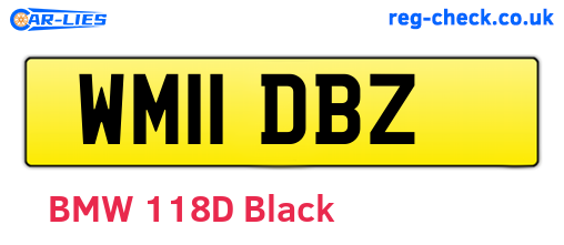 WM11DBZ are the vehicle registration plates.