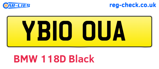 YB10OUA are the vehicle registration plates.