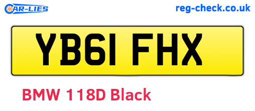 YB61FHX are the vehicle registration plates.