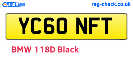 YC60NFT are the vehicle registration plates.