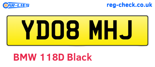 YD08MHJ are the vehicle registration plates.