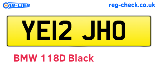 YE12JHO are the vehicle registration plates.