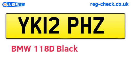 YK12PHZ are the vehicle registration plates.